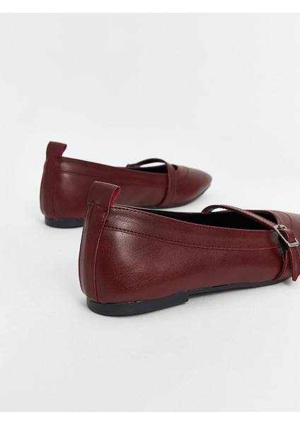 Deri Görünümlü Kadın Babet Ayakkabı indirimleri