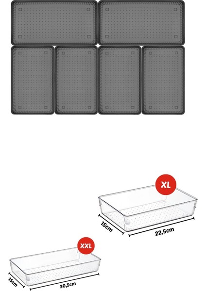 6 Parça Çekmece Içi Düzenleyici, Organizer Set