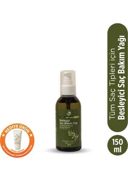 Zeytinyağı ve Argan Yağı Özlü Besleyici Saç Bakım Yağı - Tüm Saç Tipleri Için Serum ve Yağ 150 ml