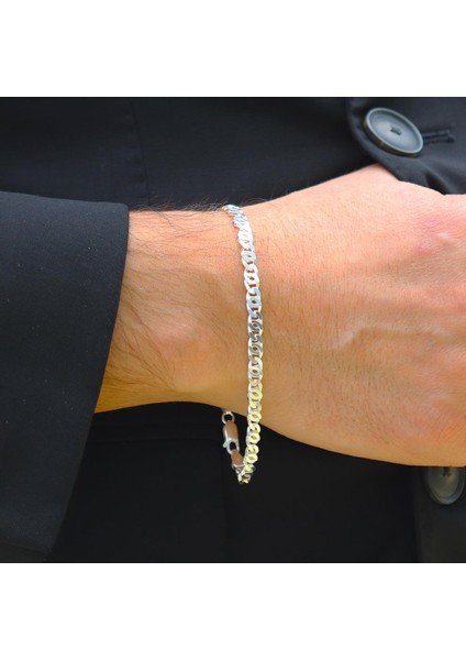 Kaplangözü 5mm Gümüş Erkek Bileklik