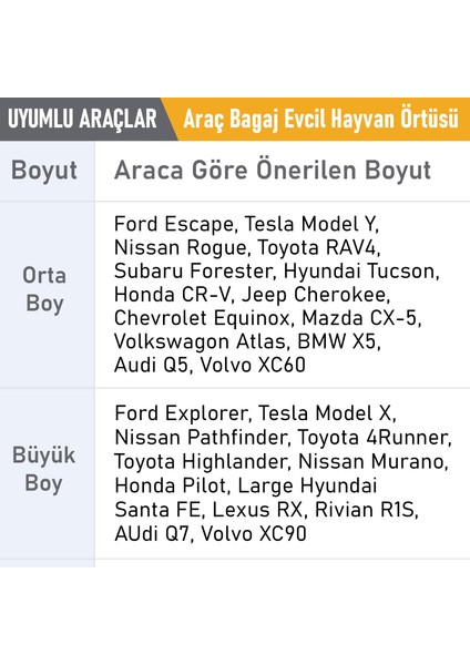 Araç Bagaj Örtüsü, Evcil Hayvan Köpek Bagaj Matı, Suv, Pickup Van Bagaj Havuzu - Large - Gri