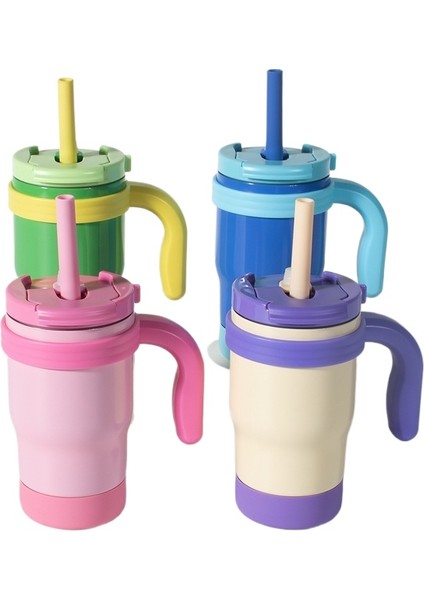 Yeni Kolu Araba Bardağı 20OZ304 Paslanmaz Çelik Termos Bardağı Saman Çift Içecek Bardağı Yalıtımlı Su Isıtıcısı (Yurt Dışından)