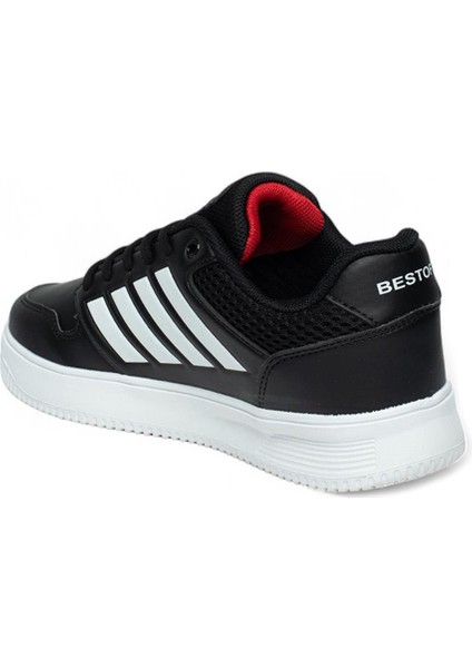 074-25 Deri Slash Anatomik Sneaker Siyah Beyaz 36-40
