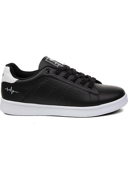 041-25 Deri Anatomik Erkek Sneaker Siyah Beyaz