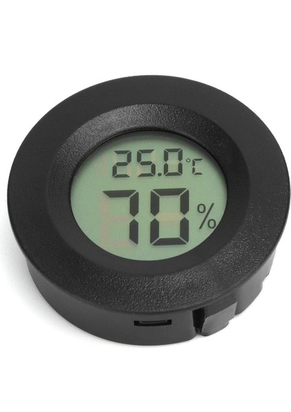 Dijital Termometre ve Higrometre LCD Ekranlı Sıcaklık Nem Ölçer- Siyah