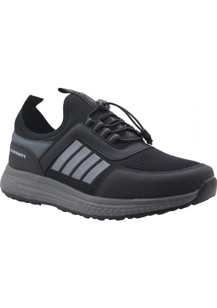 Infinity 4266-25 Anorak Slip On Erkek Sneaker Siyah Füme
