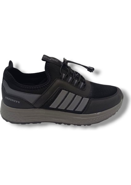 Infinity 4266-25 Anorak Slip On Erkek Sneaker Siyah Füme