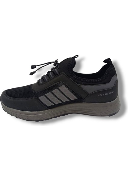 Infinity 4266-25 Anorak Slip On Erkek Sneaker Siyah Füme