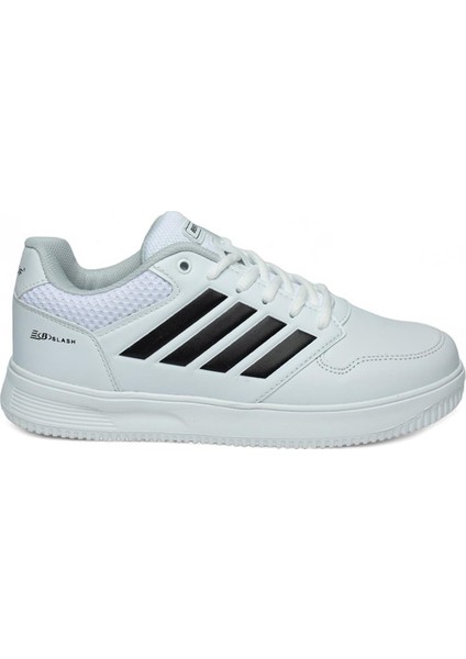 074-25 Deri Slash Anatomik Sneaker Beyaz Siyah 36-40