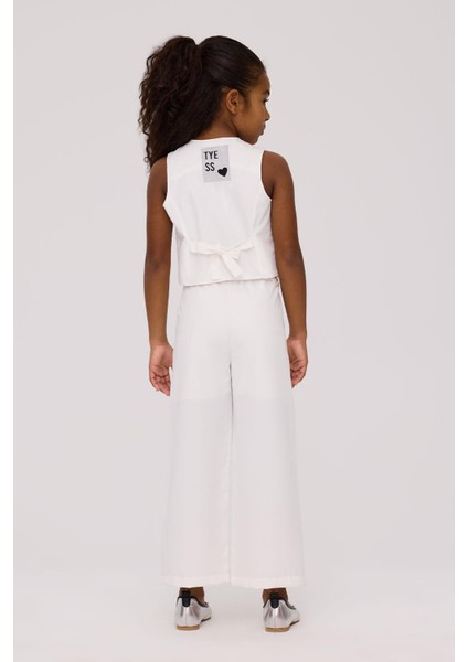 Bg Store Kız Çocuk Beyaz Yelek