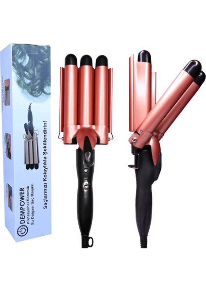 Robinanka Prof.seramik 3lü Su Dalgası Saç Maşası - Şekillendirici