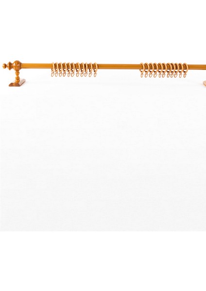 Meşe 300 cm Raysız Rustik Perde Askı Seti (Ahşap Başlık ve Aluminyum Boru) modelleri