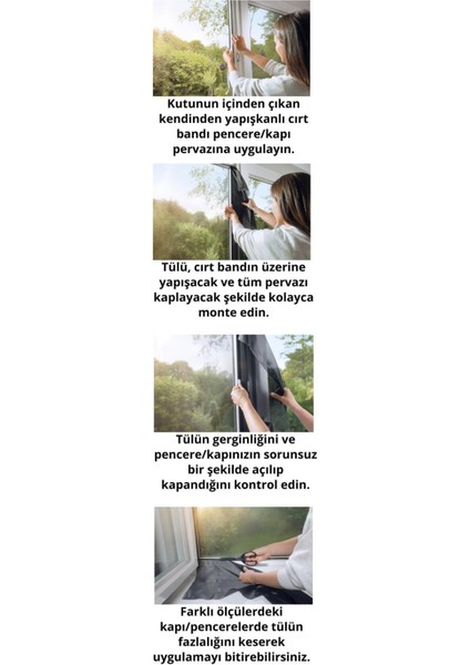 Kapı Sineklik 3'lü Avantajlı Paket Siyah
