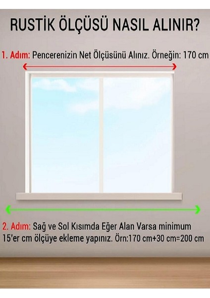 Meşe 275 cm Çiftraylı Rustik Perde Askı Seti (Ahşap Başlık ile Aluminyum Boru ve Ray)