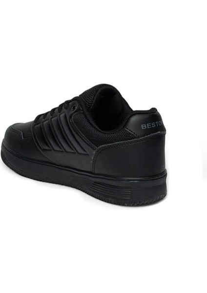 074-25 Deri Slash Anatomik Sneaker Siyah 36-40 modelleri