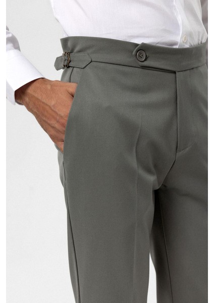 Haki Yüksek Bel Regular Fit Erkek Pantolon fırsatları