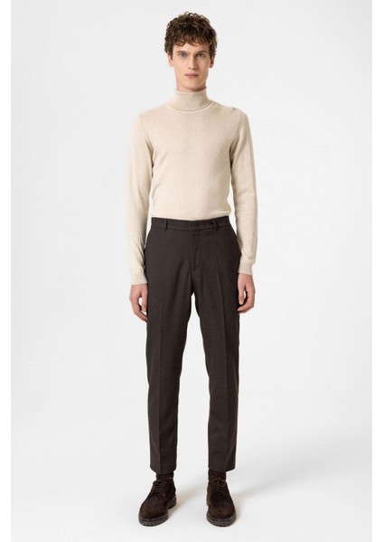 Kahve Yüksek Bel Klasik Erkek Pantolon fiyatları