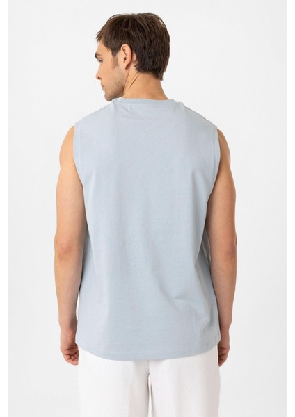 Bebe Mavi Relaxed Fit Erkek Kolsuz T-Shirt fırsatları