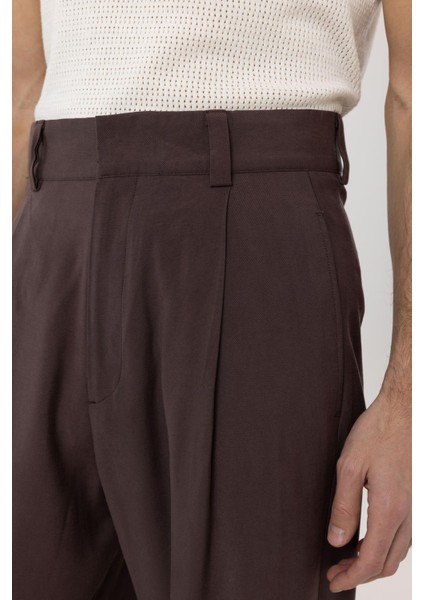 Kahve Pileli Baggy Fit Erkek Pantolon indirimleri