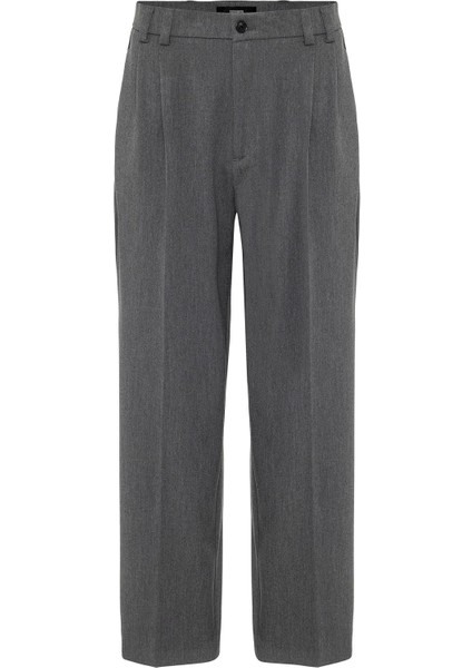 Gri Yüksel Bel Relax Fit Pileli Erkek Pantolon indirimleri