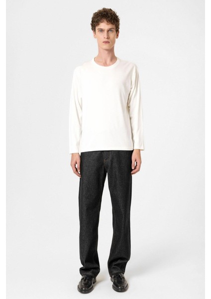 Beyaz Relaxed Fit Basic Erkek T-Shirt modelleri