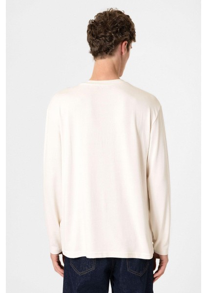 Ekru Relaxed Fit Basic Erkek T-Shirt indirimleri