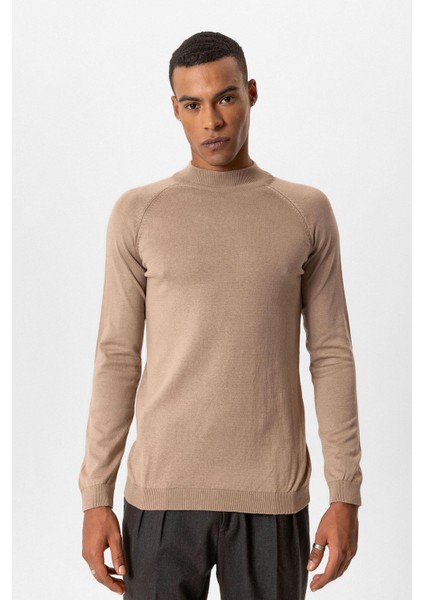 Vizon Yarım Boğazlı Erkek Triko