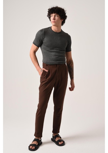 Antrasit Bisiklet Yaka Triko T-Shirt fiyatları