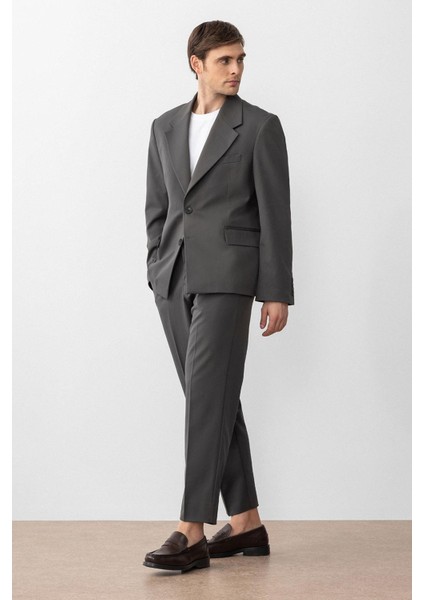 Haki Relax Fit Erkek Blazer Ceket