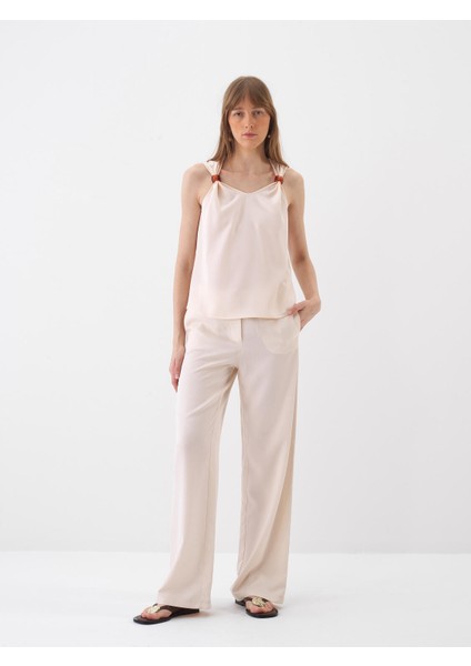 Naturel Oversize Tencel Pantolon