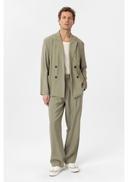 Haki Relax Fit Diagonel Ince Erkek Blazer Ceket fiyatları