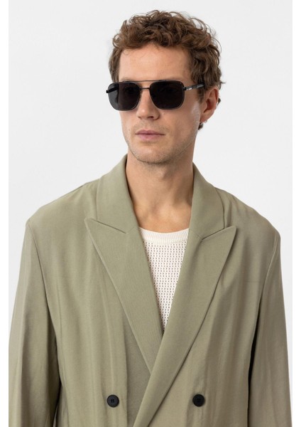 Haki Relax Fit Diagonel Ince Erkek Blazer Ceket fırsatları