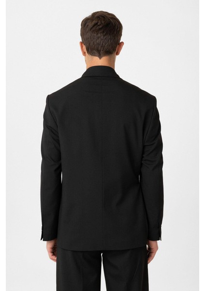 Siyah Kuşaklı Relax Fit Erkek Blazer Ceket indirimleri