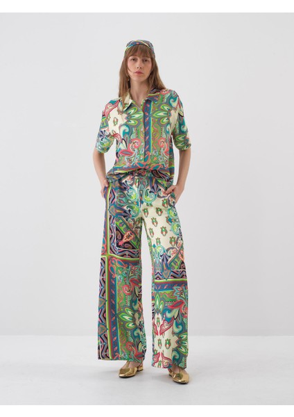 Kadın Yeşil Oversize Pantolon