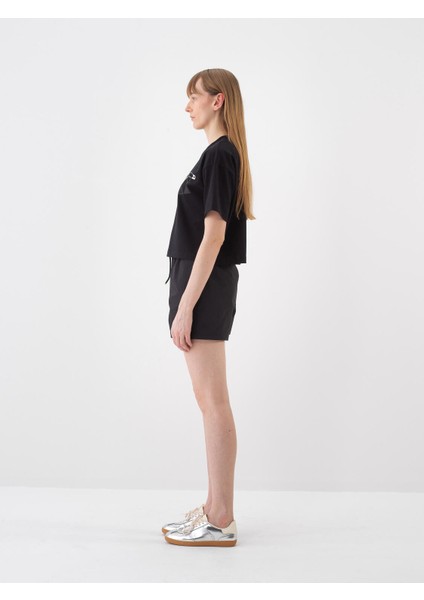 Kadın Siyah Oversize Pamuklu Tişört modelleri