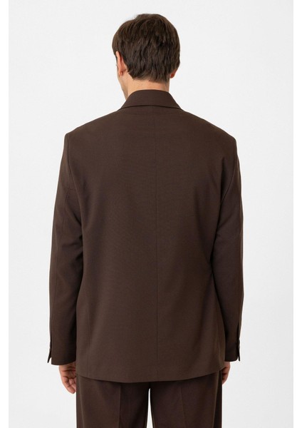 Kahve Kuşaklı Relax Fit Erkek Blazer Ceket indirimleri