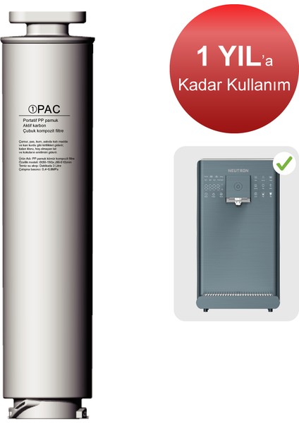 NTL-SU20C6WB Akıllı Su Arıtma Cihazı Pac Karbon Filtresi