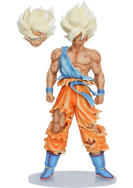 Yedi Dragon Ball Süper Saiyan Savaş Hasar Goku Kutulu Bebek El Aleti Model Heykel Hediye (Yurt Dışından)