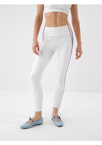 Kadın Beyaz Slim Fit Tayt