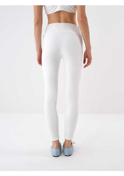 Kadın Beyaz Slim Fit Tayt fırsatları