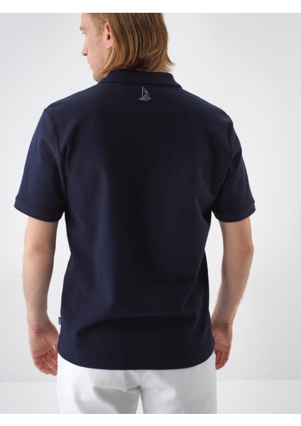 Erkek Lacivert Regular Fit Pamuklu Polo Yaka Tişört indirimleri