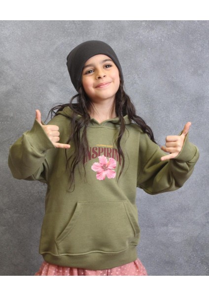 Kız Çocuk Kapüşonlu Sweatshirt