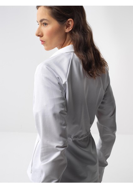Beyaz Oversize Pamuklu Sweatmont