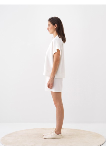 Kadın Beyaz Oversize Modal Bluz modelleri