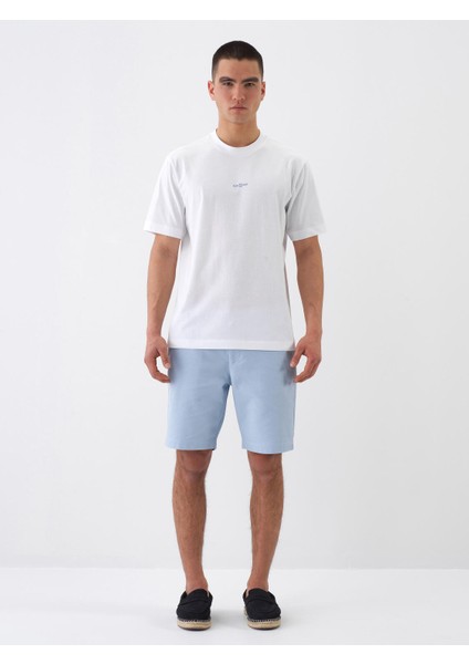 Erkek Beyaz Regular Fit Pamuklu Tişört modelleri