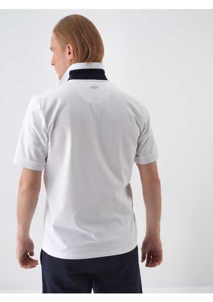 Erkek Beyaz Slim Fit Pamuklu Polo Yaka Tişört modelleri