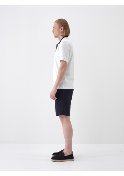 Erkek Beyaz Slim Fit Pamuklu Polo Yaka Tişört fırsatları