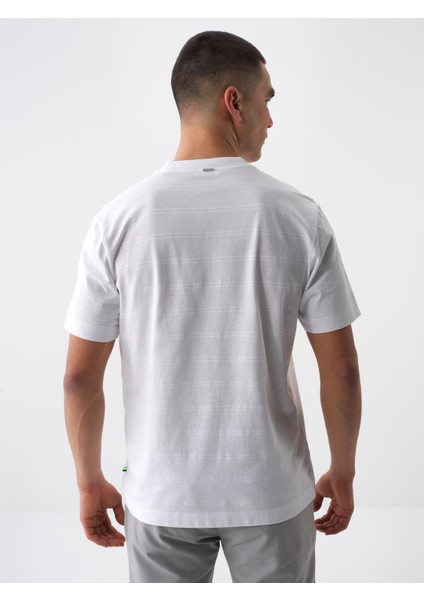 Erkek Beyaz Regular Fit Pamuklu Tişört fırsatları