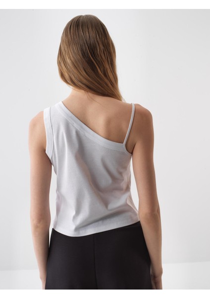 Kadın Beyaz Regular Fit Pamuklu Bluz
