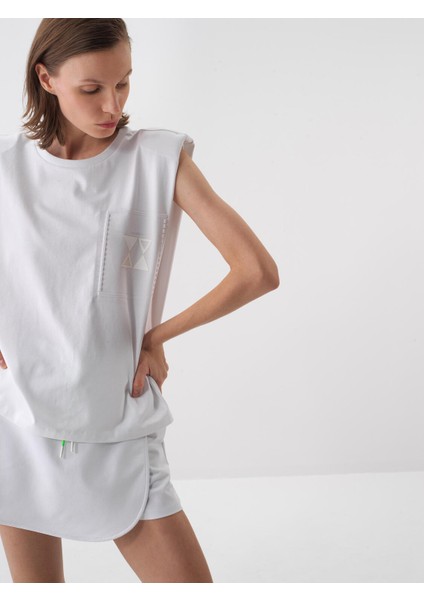 Kadın Beyaz Oversize Pamuklu Bluz fırsatları